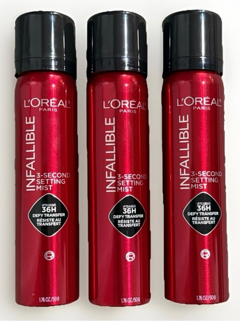 L'Oréal Paris Infallible 3-Second Setting Mist set of 3